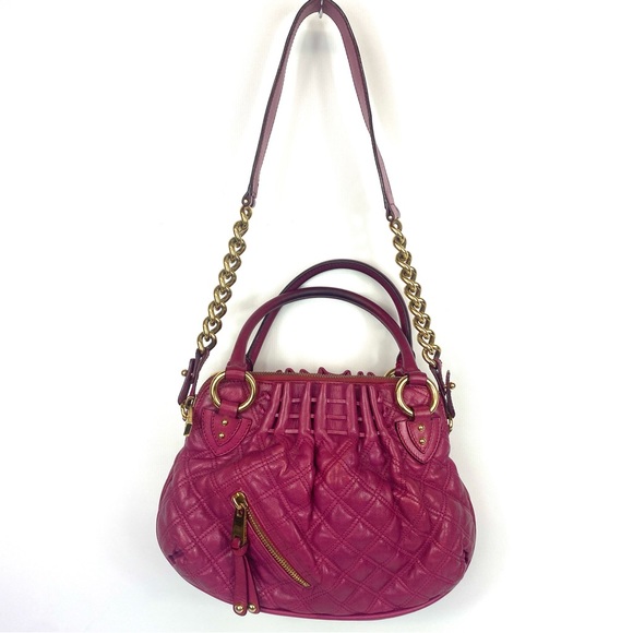 MARC JACOBS Leather Quilted Small Cecilia in Fuchsia. Made in Italy. Authentic. - Picture 7 of 17